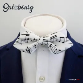 Noeud papillon "Salzbourg" - motif notes de musique