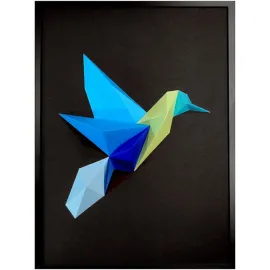 Tableau Origami 3D - Colibri