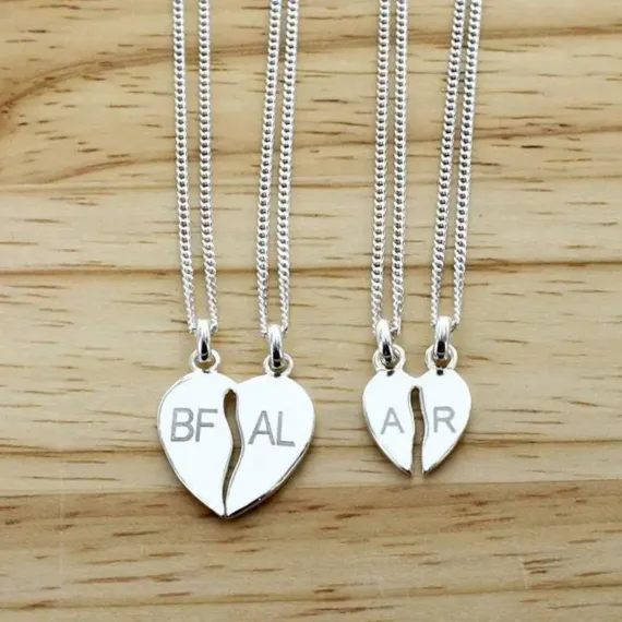 Pendentif Coeur à Partager en Argent